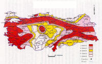 Карта сейсмической активности в Турции